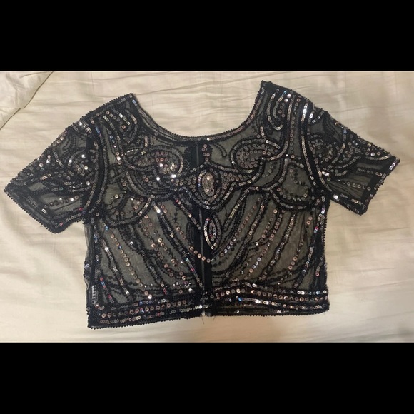 Santa Maria sequin crop top - Picture 2 of 3